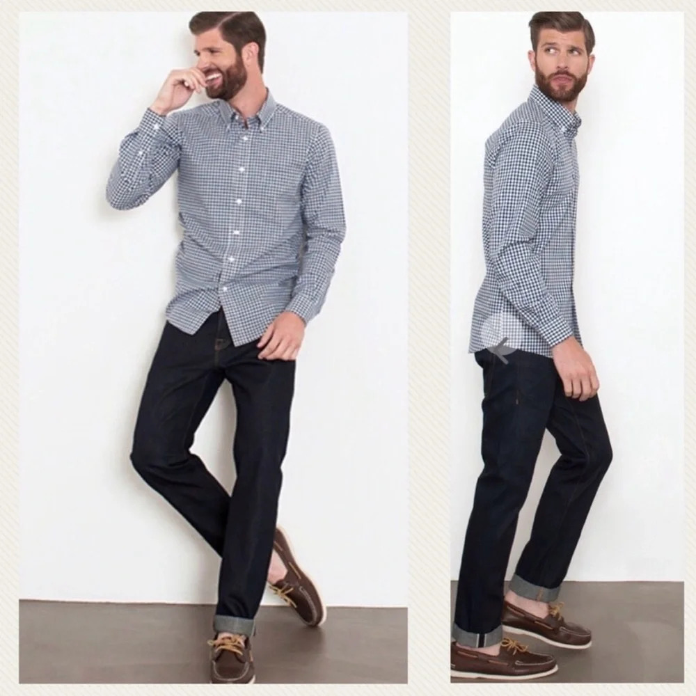 COMBATANT GENTLEMEN 100% Cotton Selvedge Button Fly Slim Straight Jeans. 31